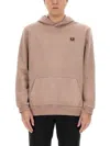 Fred Perry Sweatshirt With Logo In Brown