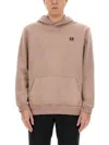 Fred Perry Sweatshirt With Logo In Brown