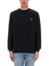 Fred Perry Sweatshirt With Logo In Blue