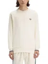 Fred Perry Sweatshirt With Logo In Neutral