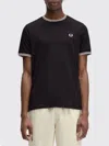 Fred Perry Ringer Laurel T-shirt In Black