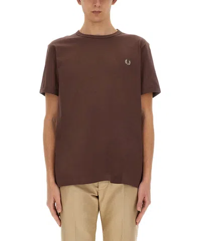 Fred Perry T-shirt In Brown