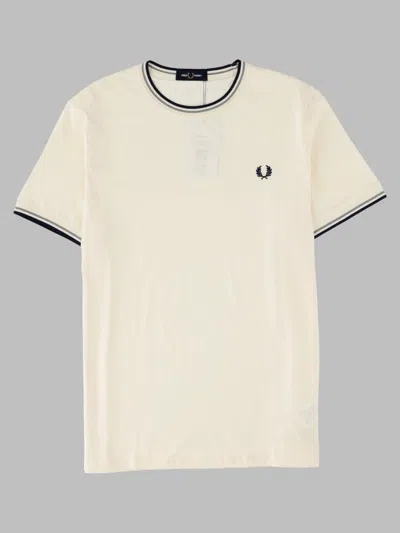 Fred Perry T Shirt Con Logo In Neutral