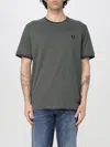 Fred Perry Ringer T-shirt In Gray
