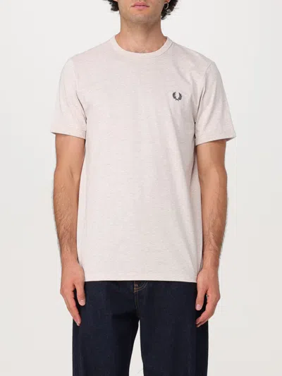 FRED PERRY T-SHIRT FRED PERRY MEN COLOR BEIGE,F95699022