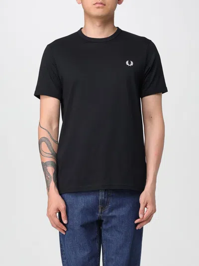 FRED PERRY T-SHIRT FRED PERRY MEN COLOR BLACK,G74765002