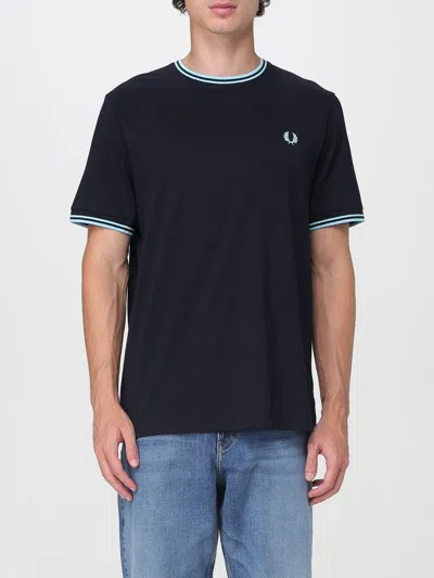 Fred Perry Twin Tipped T-shirt In Blue In Khaki/sage/olive