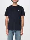 Fred Perry Logo-embroidered T-shirt In Blue