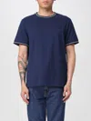 Fred Perry Twin Tipped Short Sleeved T Shirt Navy In Blue