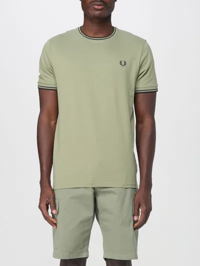 FRED PERRY T-SHIRT FRED PERRY MEN COLOR BOTTLE GREEN,G74726062