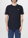 Fred Perry Ringer T-shirt With Contrast Webbing In Honey