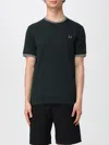 Fred Perry T-shirt  Men Color Moss Green