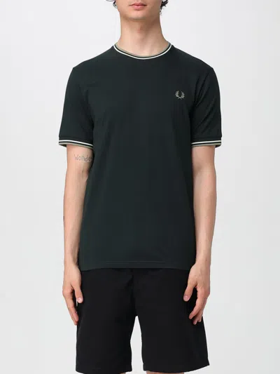Fred Perry T-shirt  Men Color Moss Green