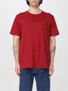 Fred Perry Ringer T-shirt In Rot