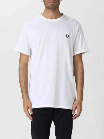 Fred Perry Classic Crew Neck Tee In White