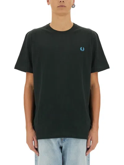 Fred Perry T-shirt With Logo In Gray
