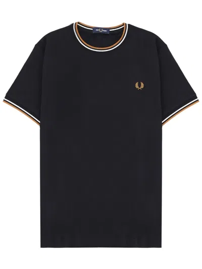Fred Perry T Shirt With Logo In Black