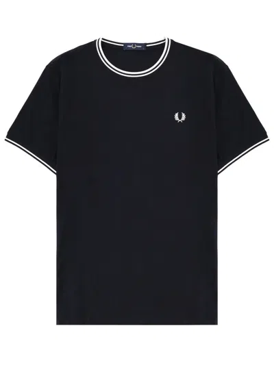 Fred Perry T Shirt With Logo In Black