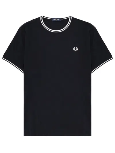 Fred Perry T-shirt With Logo In Black