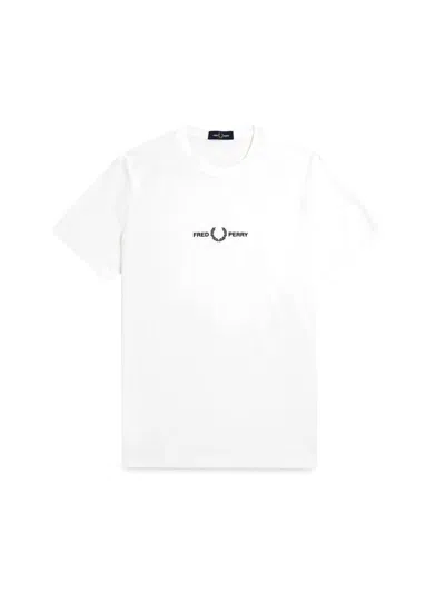 Fred Perry T-shirt With Logo Embroidery In White