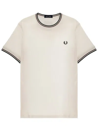Fred Perry T-shirt Con Logo In Neutral