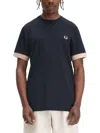 Fred Perry T-shirt With Striped Manihe Border