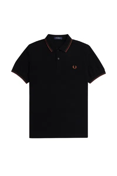 Fred Perry T-shirts And Polos Black In Nero Neri E Grigi