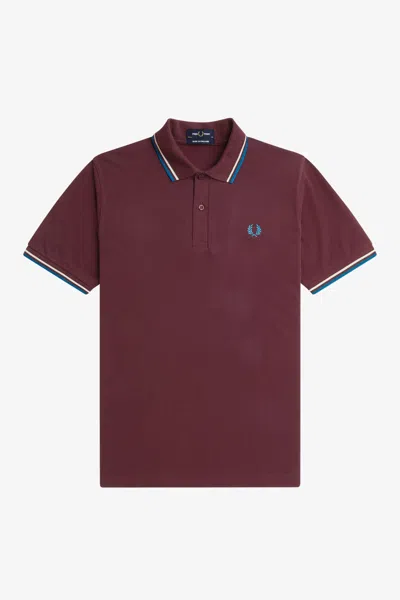 Fred Perry T Shirts And Polos In Burgundy