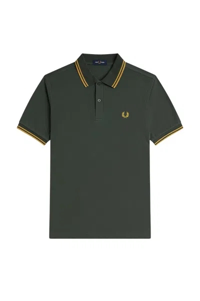 Fred Perry T-shirts And Polos Green In Verde Blu E Verdi