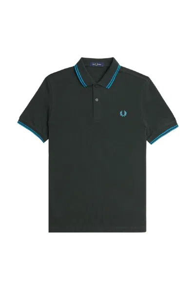 Fred Perry T-shirts And Polos Green In Verde Blu E Verdi