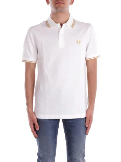 FRED PERRY FRED PERRY T-SHIRTS AND POLOS WHITE