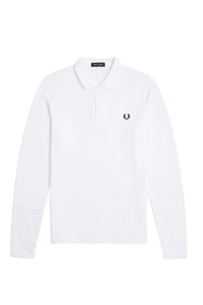 FRED PERRY FRED PERRY T-SHIRTS AND POLOS WHITE