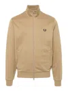 FRED PERRY TAPE DETAIL COTTON BLEND TRACK JACKET