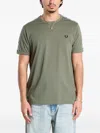 Fred Perry Tape Ringer T-shirt In Green