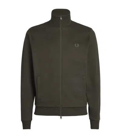 Fred Perry Tape Track Jacket In Green