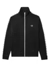 Fred Perry Contrast Tape Track Jacket In Black
