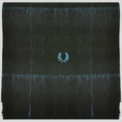 Fred Perry Tartan Scarf Green
