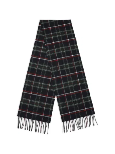 Fred Perry Tartan-check Scarf In Black