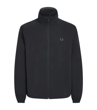 Fred Perry Taslan Oversized Shell Jacket In Black