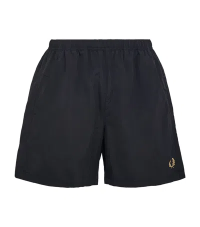 Fred Perry Taslan Tennis Shorts In Black