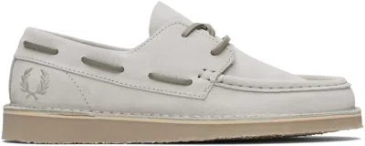 Fred Perry Taupe Meaden Suede Boat Shoes