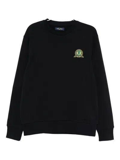 Fred Perry Tennis-badge Sweatshirt In Blue