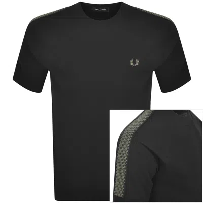 Fred Perry Tennis Grip Taped T Shirt Black