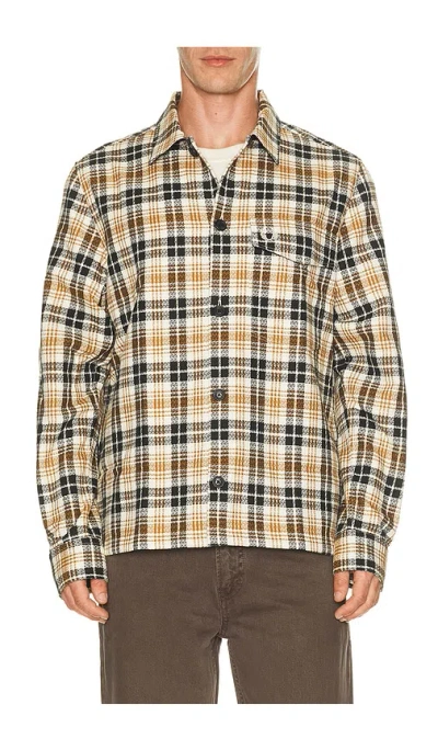 Fred Perry Textured Check Overshirt In Multi