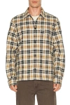 Fred Perry Textured Check Overshirt In Multi