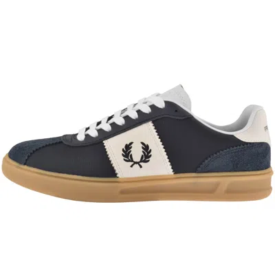 Fred Perry Textured Poly Trainers Navy In Blue