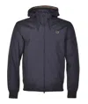 Fred Perry The Hooded Brentham Jacket Black In Black