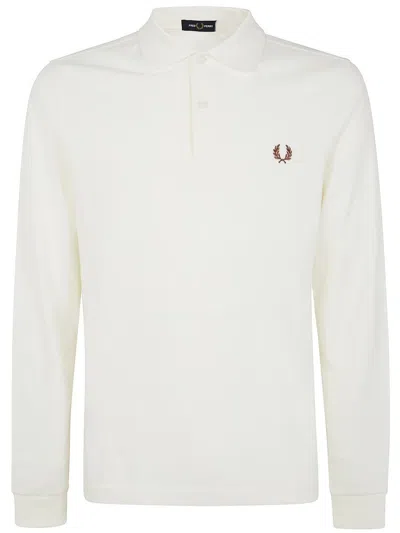 Fred Perry The Long Sleeve Fp Shirt In Beige