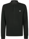 Fred Perry Embroidered Long-sleeve Polo Shirt In Green