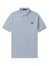 Fred Perry Cotton Polo Shirt In Blue